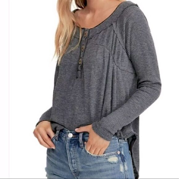 Free People Must Have Henley Storm Gray - Picture 1 of 15
